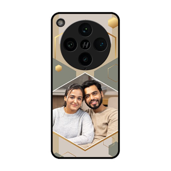 Find X8 Pro 5G Custom Glass Phone Case - Stylish Hexagon Pattern Design Find X8 Pro 5G Custom Glass Phone Case - Stylish Hexagon Pattern Design