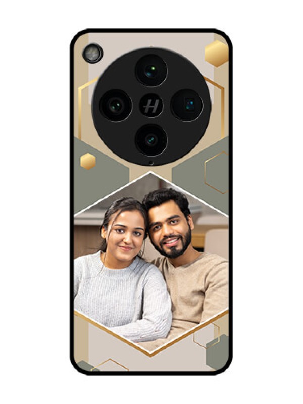 Custom Find X8 Pro 5G Custom Glass Phone Case - Stylish Hexagon Pattern Design