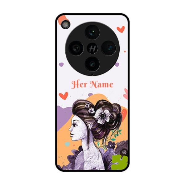 Find X8 Pro 5G Custom Glass Phone Case - Woman And Nature Design