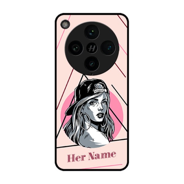 Find X8 Pro 5G Custom Glass Phone Case - Rockstar Girl Design Find X8 Pro 5G Custom Glass Phone Case - Rockstar Girl Design