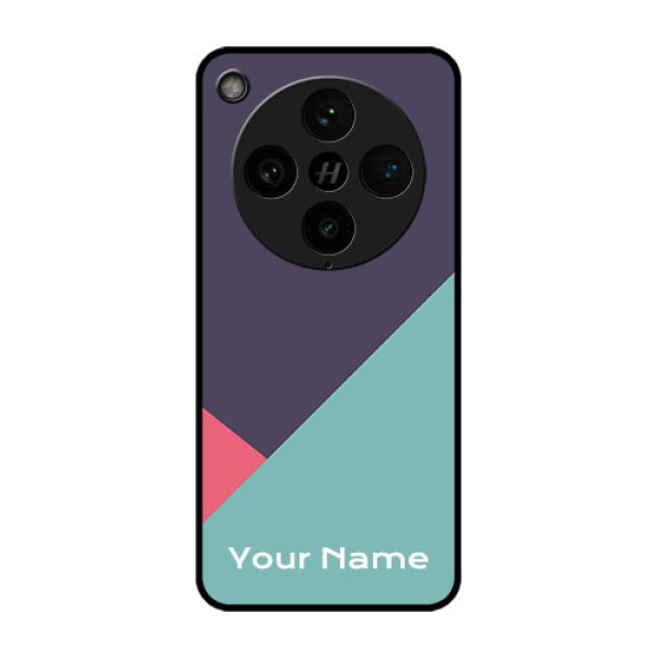 Find X8 Pro 5G Custom Glass Phone Case - Tri Color Abstract Design