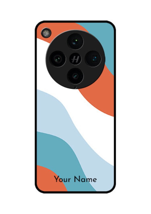Find X8 Pro 5G Custom Glass Phone Case - Coloured Waves Design