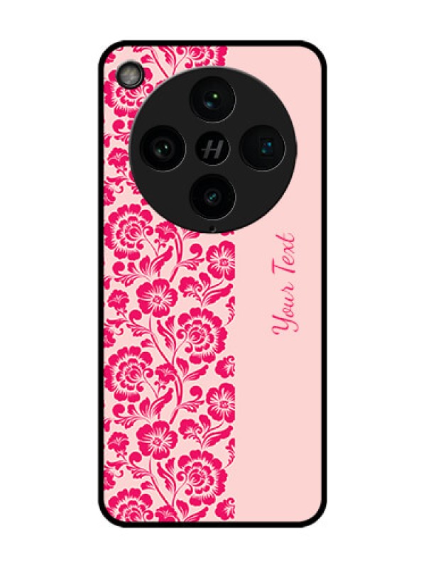 Custom Find X8 Pro 5G Custom Glass Phone Case - Attractive Floral Pattern Design