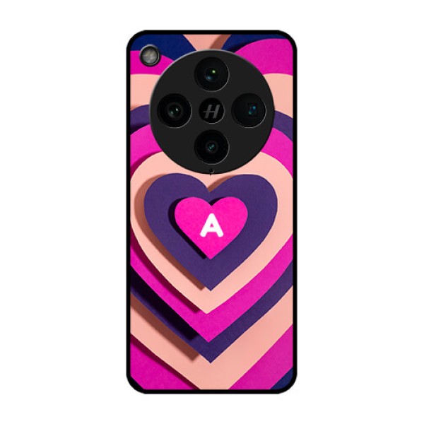 Find X8 Pro 5G Custom Glass Phone Case - Cute Heart Pattern Design Find X8 Pro 5G Custom Glass Phone Case - Cute Heart Pattern Design