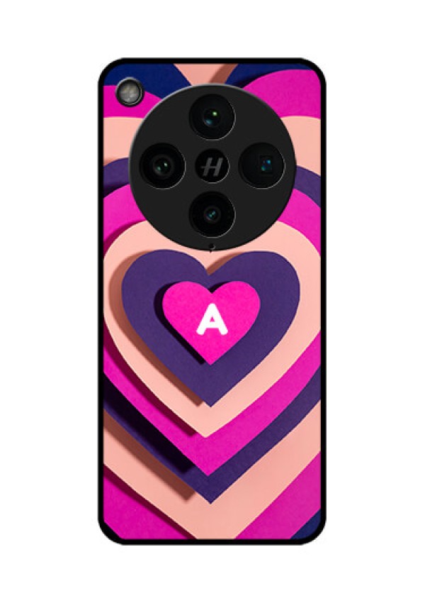 Find X8 Pro 5G Custom Glass Phone Case - Cute Heart Pattern Design