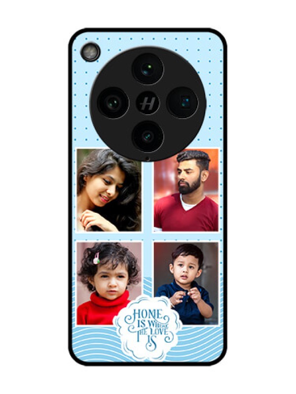 Custom Find X8 Pro 5G Custom Glass Phone Case - Cute Love Quote With 4 Pic Upload Design