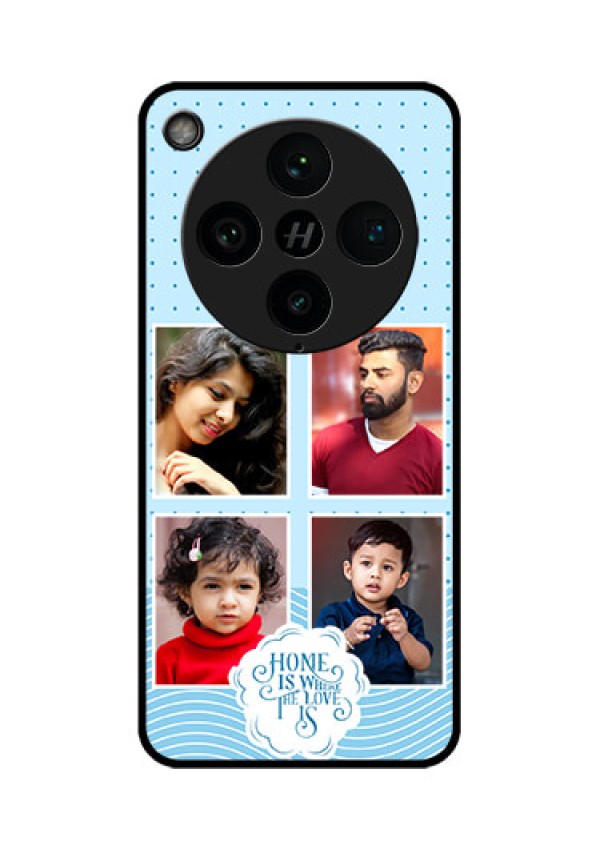 Find X8 Pro 5G Custom Glass Phone Case - Cute Love Quote With 4 Pic Upload Design