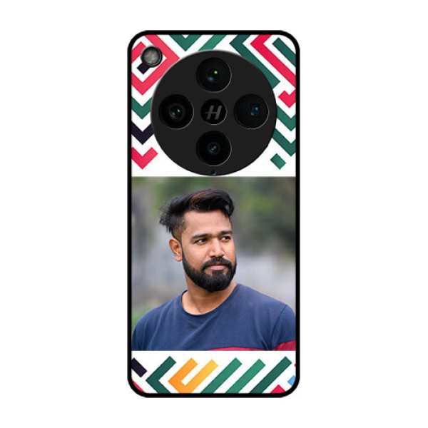 Find X8 Pro 5G Custom Glass Phone Case - Colorful Maze Pattern Design Find X8 Pro 5G Custom Glass Phone Case - Colorful Maze Pattern Design