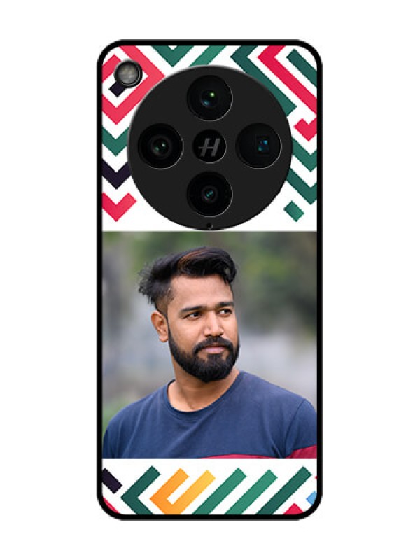 Custom Find X8 Pro 5G Custom Glass Phone Case - Colorful Maze Pattern Design