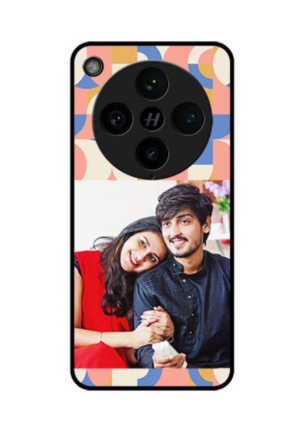 Find X8 Pro 5G Custom Glass Phone Case - Semi - Circle Maze Pattern Design