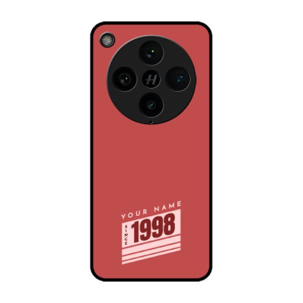 Find X8 Pro 5G Custom Glass Phone Case - Red Custom Year Of Birth Design Find X8 Pro 5G Custom Glass Phone Case - Red Custom Year Of Birth Design