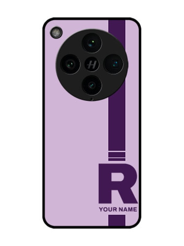 Custom Find X8 Pro 5G Custom Glass Phone Case - Simple Dual Tone Stripe With Name Design