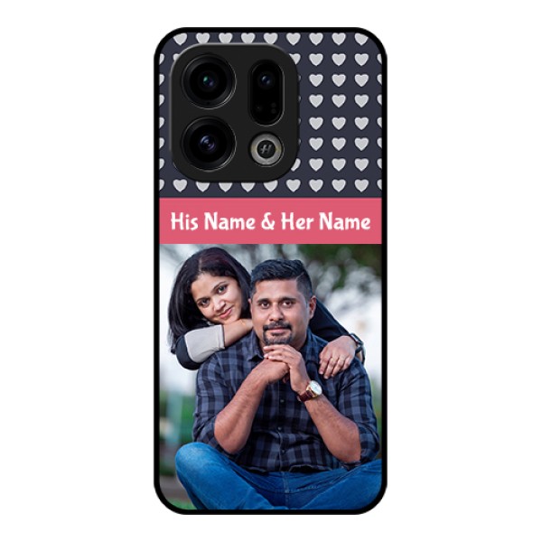 Oppo Find X9 5G Custom Glass Phone Case - Love Symbols Design