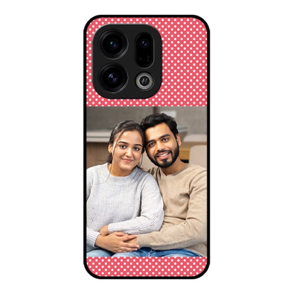 Oppo Find X9 5G Custom Glass Phone Case - White Dotted Design