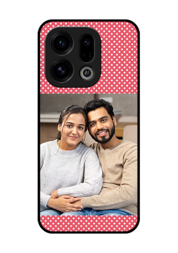Oppo Find X9 5G Custom Glass Phone Case - White Dotted Design