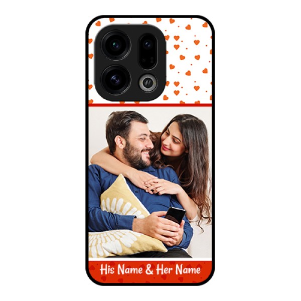 Oppo Find X9 5G Custom Glass Phone Case - Orange Love Symbol Design Oppo Find X9 5G Custom Glass Phone Case - Orange Love Symbol Design