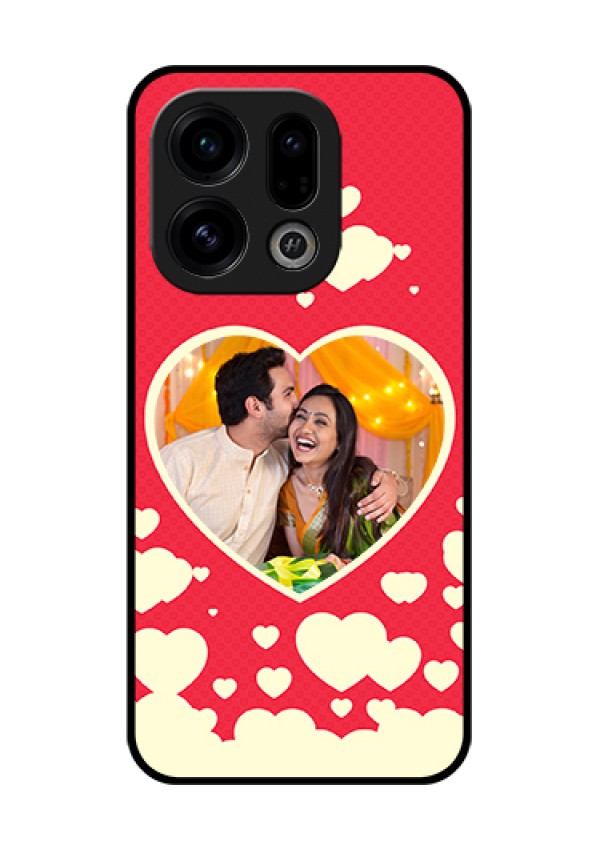 Oppo Find X9 5G Custom Glass Phone Case - Love Symbols Phone Cover Design