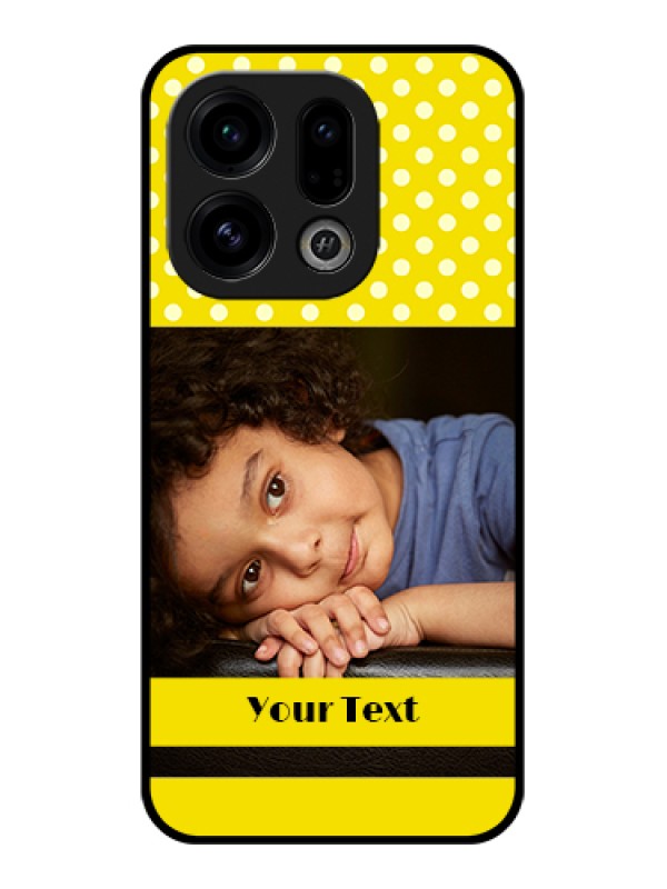 Custom Oppo Find X9 5G Custom Glass Phone Case - Bright Yellow Case Design