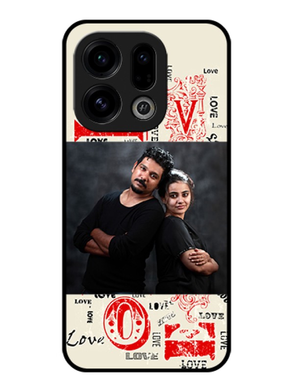 Custom Oppo Find X9 5G Custom Glass Phone Case - Trendy Love Design Case