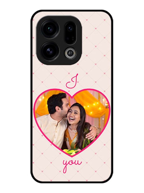 Custom Oppo Find X9 5G Custom Glass Phone Case - Heart Shape Design