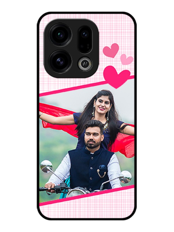 Custom Oppo Find X9 5G Custom Glass Phone Case - Love Shape Heart Design