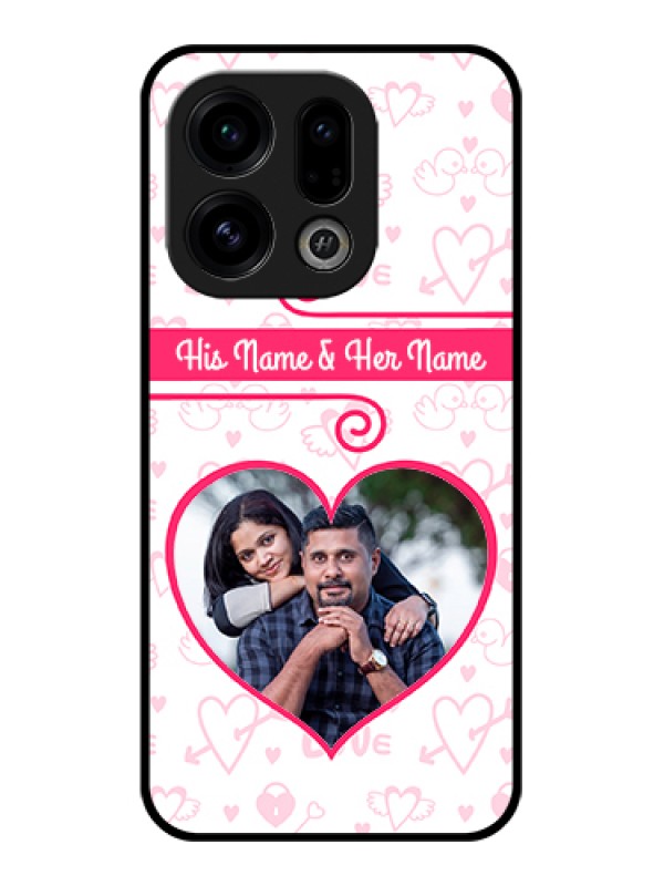Custom Oppo Find X9 5G Custom Glass Phone Case - Heart Shape Love Design