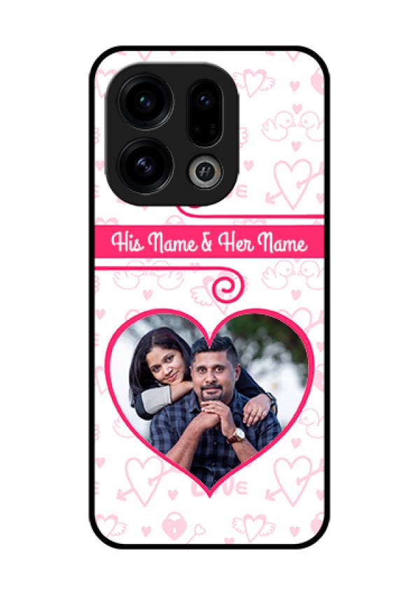 Oppo Find X9 5G Custom Glass Phone Case - Heart Shape Love Design