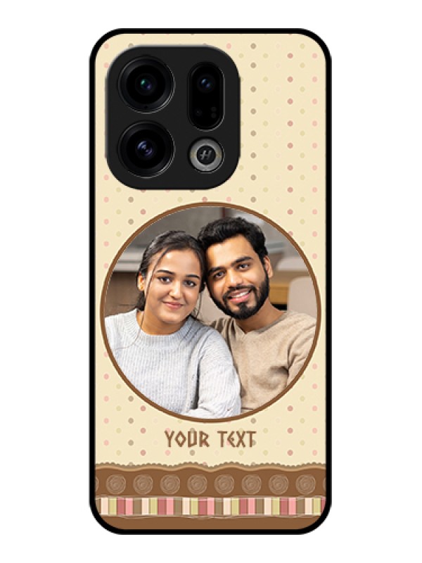 Custom Oppo Find X9 5G Custom Glass Phone Case - Brown Dotted Mobile Case Design