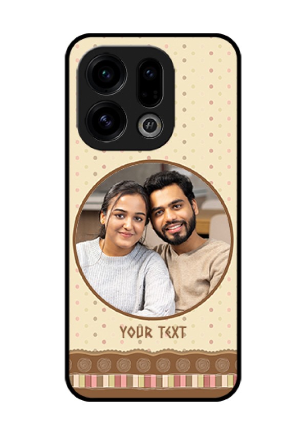 Oppo Find X9 5G Custom Glass Phone Case - Brown Dotted Mobile Case Design