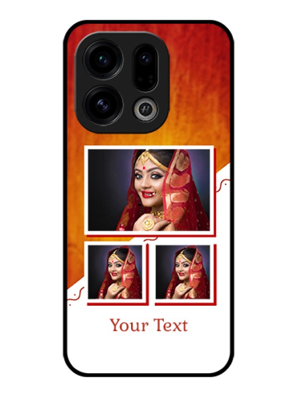 Custom Oppo Find X9 5G Custom Glass Phone Case - Wedding Memories Design