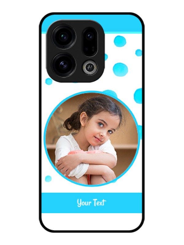 Custom Oppo Find X9 5G Custom Glass Phone Case - Blue Bubbles Pattern Design