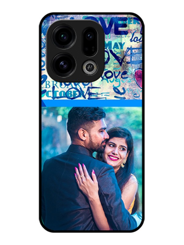 Custom Oppo Find X9 5G Custom Glass Phone Case - Colorful Love Design