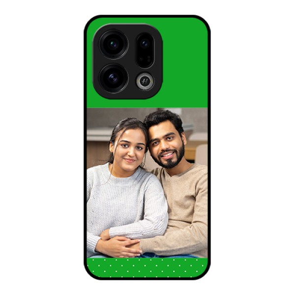 Oppo Find X9 5G Custom Glass Phone Case - Green Pattern Design