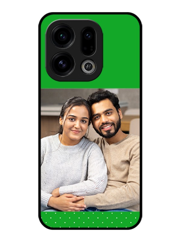 Custom Oppo Find X9 5G Custom Glass Phone Case - Green Pattern Design