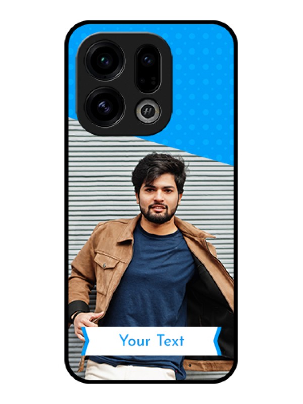 Custom Oppo Find X9 5G Custom Glass Phone Case - Simple Blue Color Design
