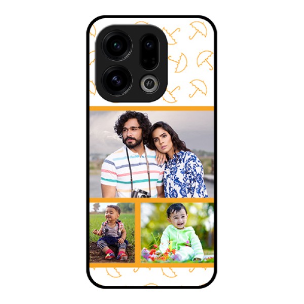Oppo Find X9 5G Custom Glass Phone Case - Yellow Pattern Design
