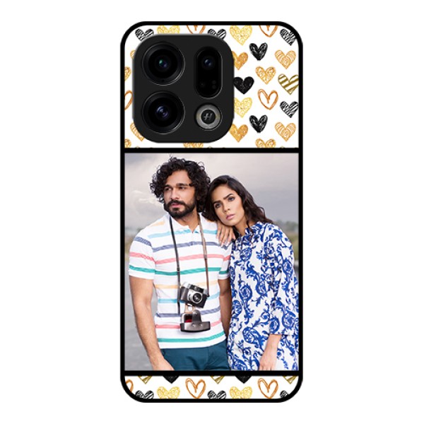 Oppo Find X9 5G Custom Glass Phone Case - Love Symbol Design