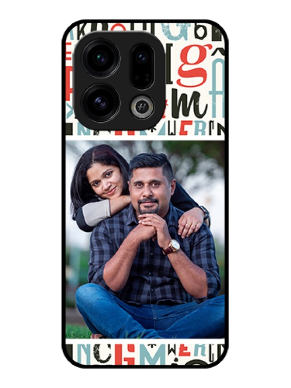 Custom Oppo Find X9 5G Custom Glass Phone Case - Alphabet Design