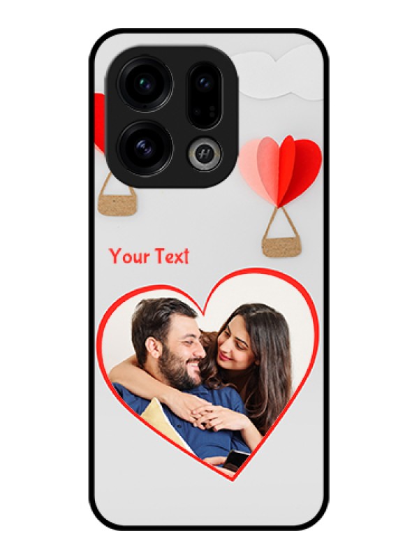 Custom Oppo Find X9 5G Custom Glass Phone Case - Parachute Love Design