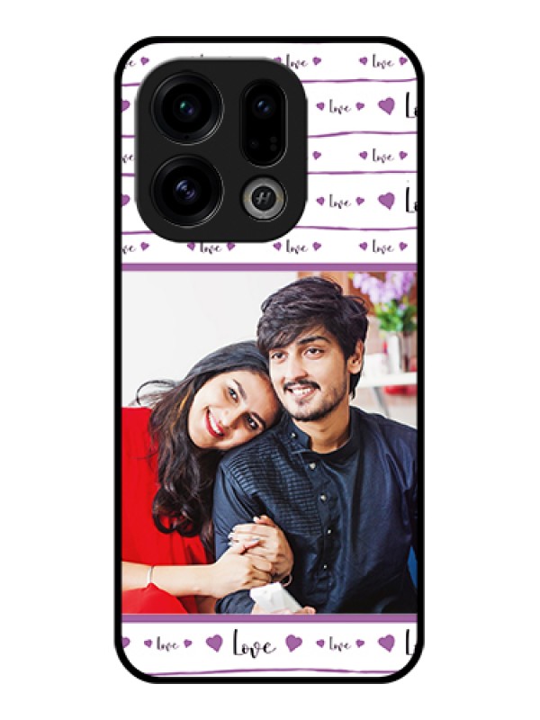 Custom Oppo Find X9 5G Custom Glass Phone Case - Couples Heart Design