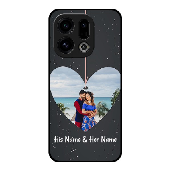 Oppo Find X9 5G Custom Glass Phone Case - Hanging Heart Design