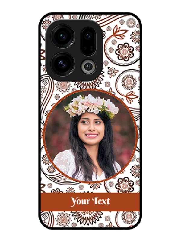 Custom Oppo Find X9 5G Custom Glass Phone Case - Abstract Flower Design