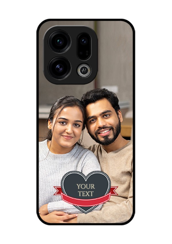 Oppo Find X9 5G Custom Glass Phone Case - Just Married Couple Design