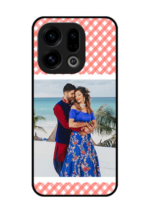 Oppo Find X9 5G Custom Glass Phone Case - Pink Pattern Design