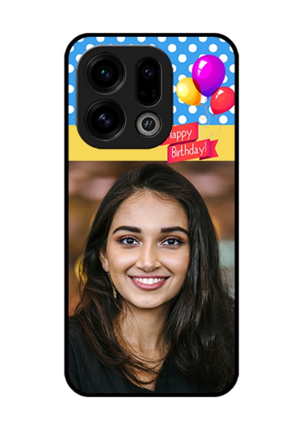 Oppo Find X9 5G Custom Glass Phone Case - Happy Birthday Design