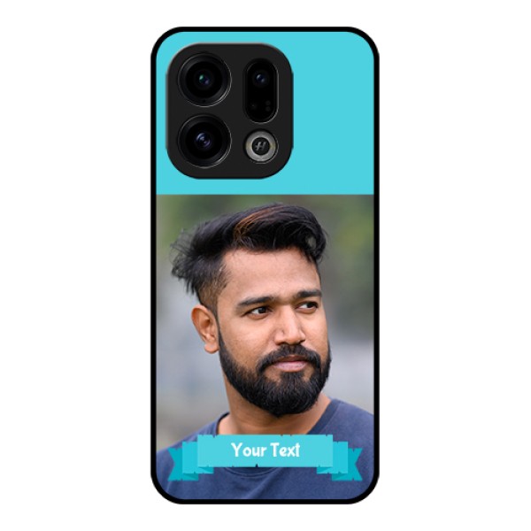 Oppo Find X9 5G Custom Glass Phone Case - Blue Color Design Oppo Find X9 5G Custom Glass Phone Case - Blue Color Design