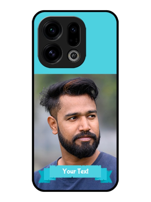 Custom Oppo Find X9 5G Custom Glass Phone Case - Blue Color Design