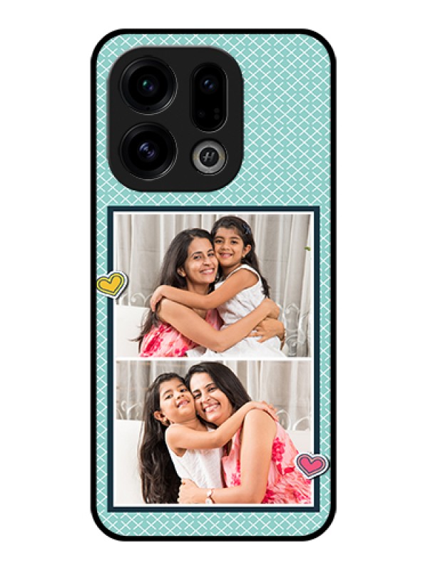 Custom Oppo Find X9 5G Custom Glass Phone Case - 2 Image Holder With Pattern Design