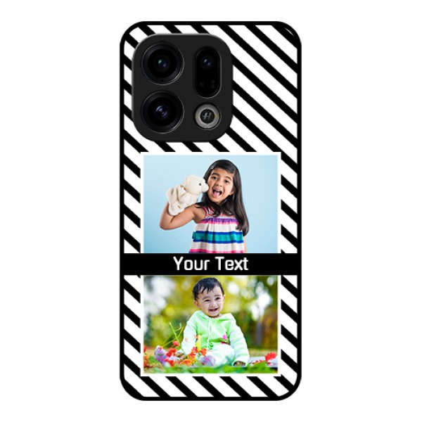 Oppo Find X9 5G Custom Glass Phone Case - Black And White Stripes Design Oppo Find X9 5G Custom Glass Phone Case - Black And White Stripes Design