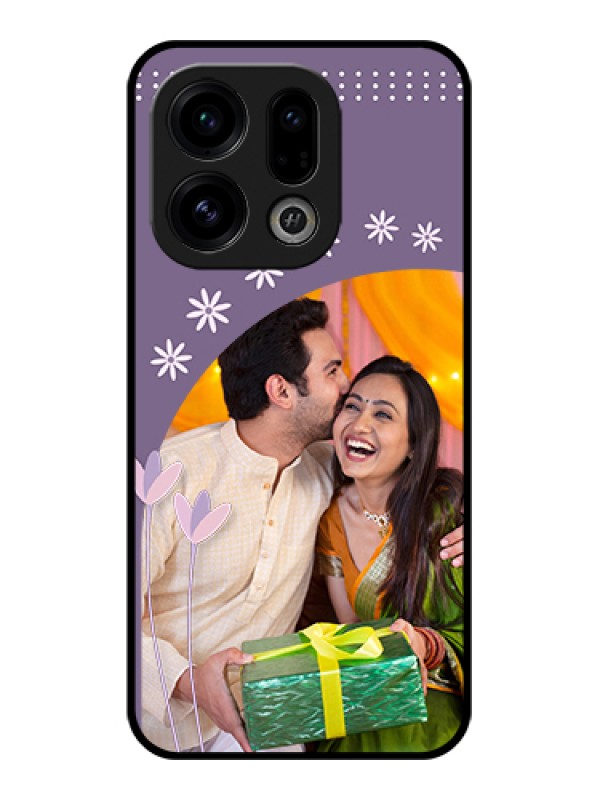 Custom Oppo Find X9 5G Custom Glass Phone Case - Lavender Flowers Design